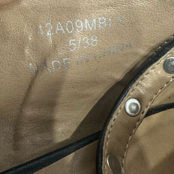 Topshop Women's Black Silver Studded Pointy Toe Strappy Flats Sz 5/38 - Picture 11 of 13